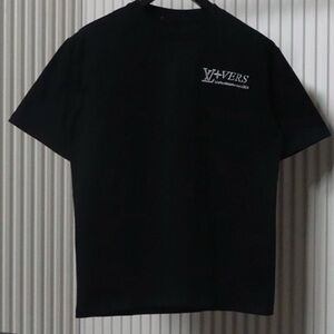 Louis Vuitton L  Black Logo Crewneck T-Shirt - Men